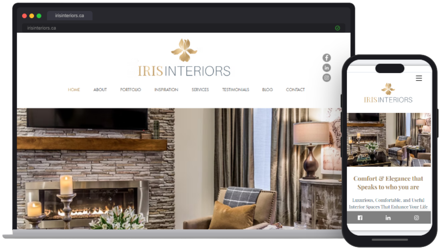 Custom website example