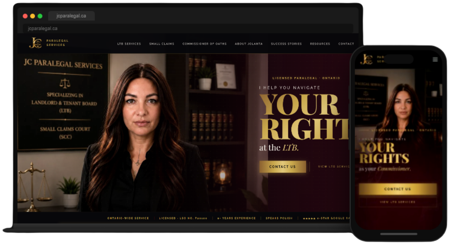 JC Paralegal Services website